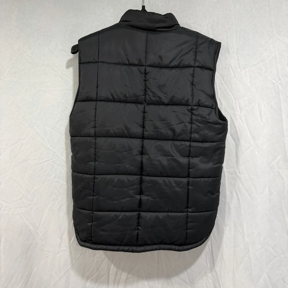 Old Navy Boys Quilted Puffer Vest Full Zip Black Size 10